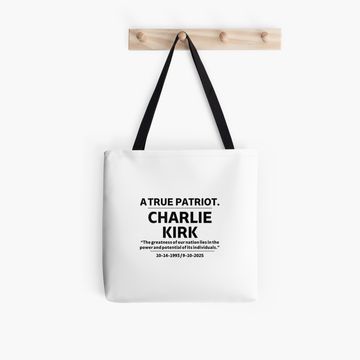 Discover Justice for Charlie Kirk Tote Bag