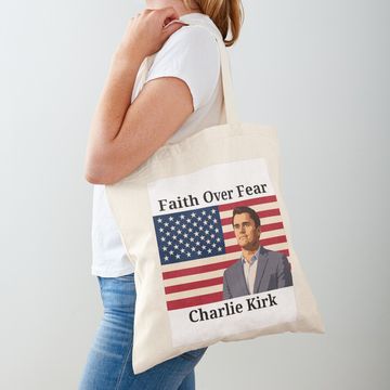 Discover Charlie Kirk Faith Tote Bag