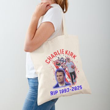 Discover Rip Charlie Kirk Tote Bag