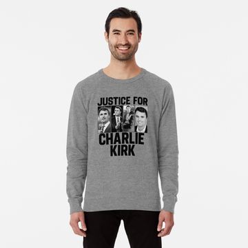 Discover Justice For Charlie Kirk Tribute Pray Lightweight Sweatshirt