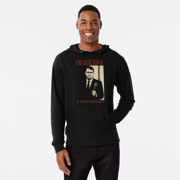 Discover Charlie Kirk A True Patriot Lightweight Hoodie