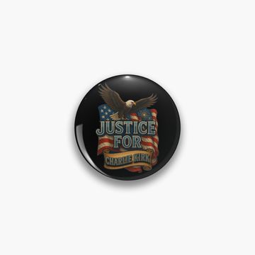 Discover JUSTICE For Charlie Kirk American Eagle Pin