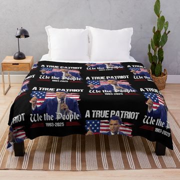 Discover A true patriot Charlie Kirk American Flag Blanket