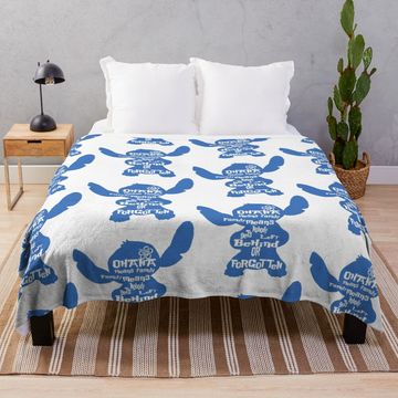Discover Stitch Ohana means family Throw Blanket