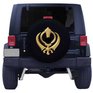 Discover Khanda Sikh Symbol Swords Religion Sikhism Spare Tire Covers