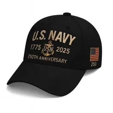 Discover Navy Veteran 250th Anniversary Embroidered Hat Cap