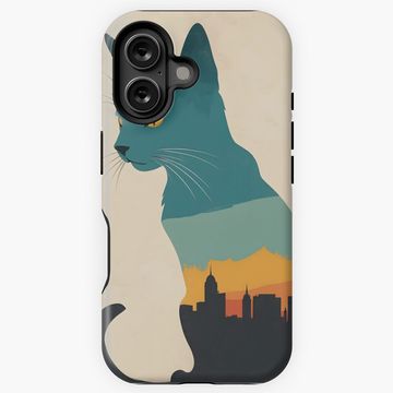 Discover Retro Halloween Cat iPhone Case