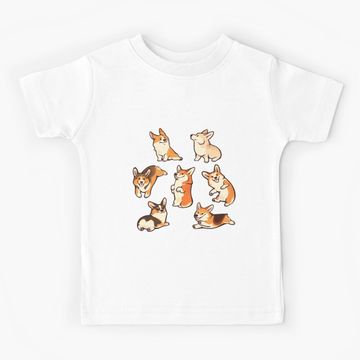 Discover Jolly corgis in green Kids T-Shirt