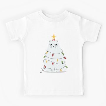 Discover Grumpy Christmas Cat Kids T-Shirt
