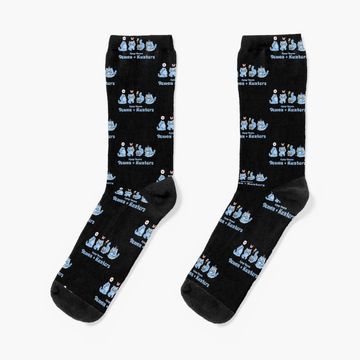 Discover Funny Blue Cat Silly Movie Music Socks