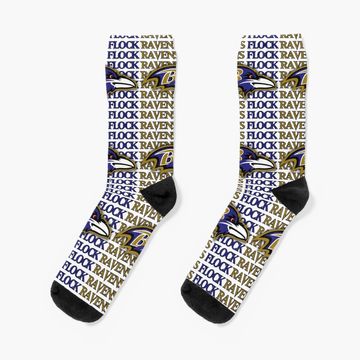 Discover Baltimore Ravens head ravens Flock Socks, Gift For Fan