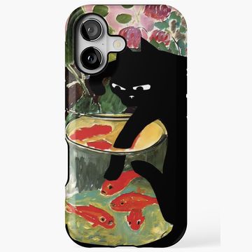 Discover matisse's goldfish and a cat iPhone Case