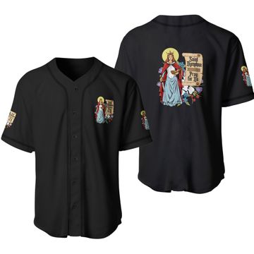 Discover St. Dymphna Purity Lily Patron Saint Mental Health Baseball Jerseys