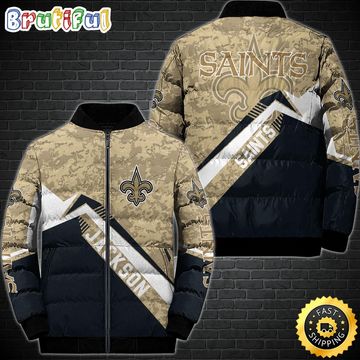 Discover New Orleans Saints Puffer Jacket Customized Sport Down Jacket