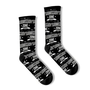 Discover Jiu Jitsu Submission Zone Respect the Tap Socks