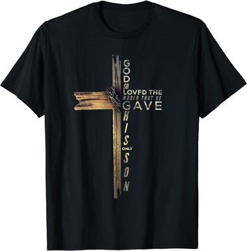 Discover John 3:16 Christian Cross Bible T-Shirt