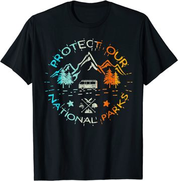 Discover Protect Our US 59 National Parks Preserve Camping Hiking Tee T-Shirt
