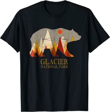 Discover Glacier National Park Grizzly Bear Montana T-Shirt