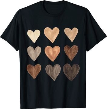Discover Melanin Hearts Social Justice Equality Unity Protest T-Shirt