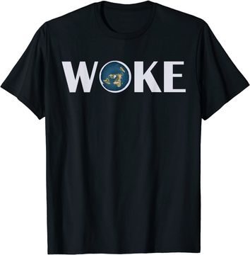 Discover Woke T Shirt Flat Earth Society Planet for Men Women Gift