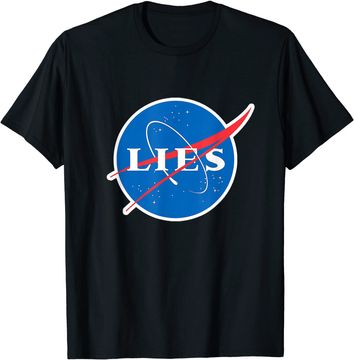 Discover NASA Lies Flat Earth T-Shirt