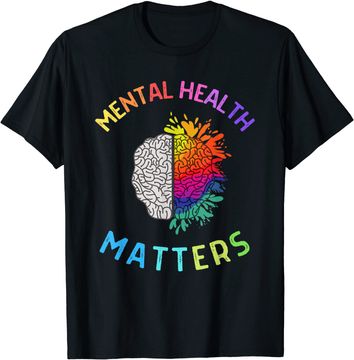 Discover Mental Health Matters, Mental Health Awareness, Brain T-Shirt