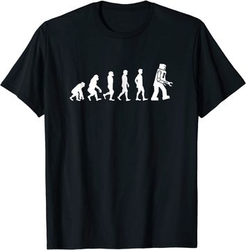 Discover Funny Tees - Ape, Monkey, Man to Robot Evolution T-Shirt