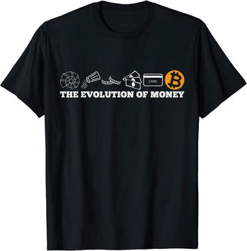 Discover The evolution of money bitcoin btc crypto cryptocurrency T-Shirt