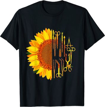 Discover Surgical Scrub Tech Surgeon Sunflower Surgery Intern OR T-Shirt