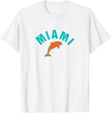 Discover Miami Men's T Shirt Retro Dolphin