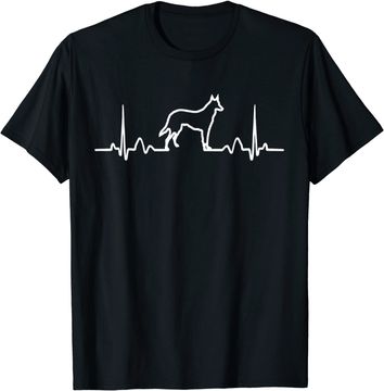 Discover Funny Dog Heartbeat T Shirt