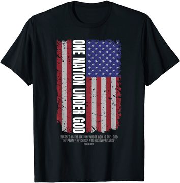Discover Religious Freedom One Nation Under God Scripture Verse T-Shirt