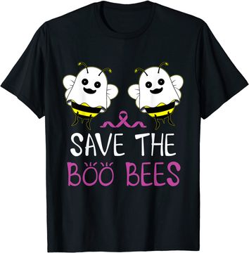 Discover Save The Boo Bees Shirt Breast Cancer Awareness Halloween T-Shirt