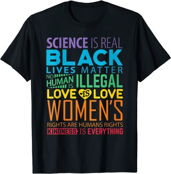 Discover Science Is Real BLM Rainbow T-Shirt