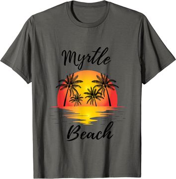 Discover Myrtle Beach T-Shirt Sunset Palm