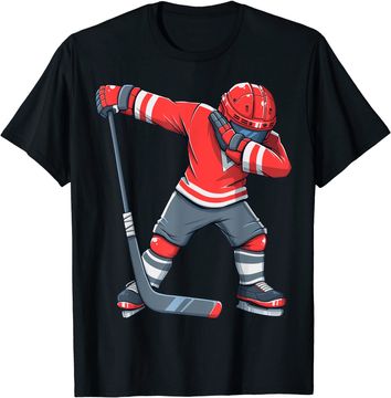 Discover Kid Ice Hockey Dab Apparel, Dabbing Player Youth T Shirt