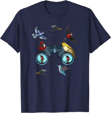 Discover Birdwatching Bird Nerd Great Bird Watcher T-Shirt Binoculars