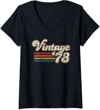 Discover Womens Retro Vintage 1978 43rd Birthday T Shirt