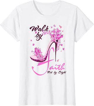 Discover Walk By Faith Not By Sight 2 Corinthians 5:7 Bible Verse T Shirt