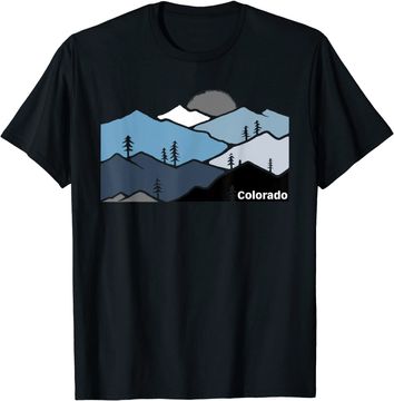 Discover Colorado Mountain Outdoor Retro Landscape T-Shirt