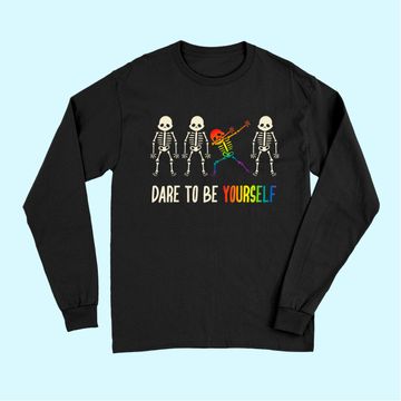 Discover Dare To Be Yourself Long Sleeves | Cute LGBT Pride Long Sleeves Gift