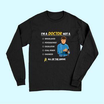 Discover Star Trek Original Series McCoy I'm A Doctor Graphic Long Sleeves
