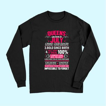 Discover Queens Are Born in July Long Sleeves