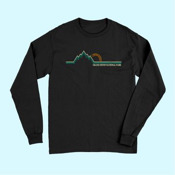 Discover Summer Retro Grand Teton National Park Wyoming Long Sleeves