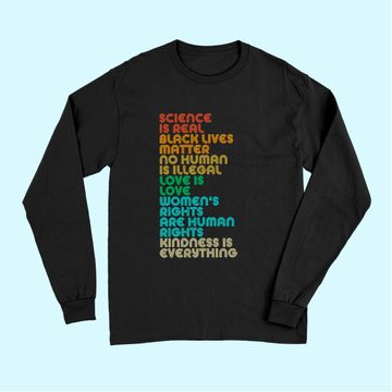 Discover Vintage Science Is Real Black Lives Matter Long Sleeves
