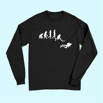 Discover Scuba Dive T- Long Sleeves Evolution Diving Diver Ocean Lover Gift