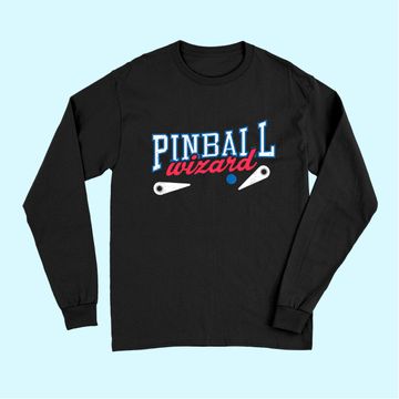 Discover Retro Pinball Wizard Print TLong Sleeves Arcade Game Lover Long Sleeves