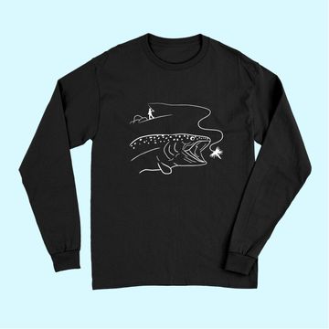 Discover Fly Fishinger Catches Big Trout for Mountain Lover Long Sleeves