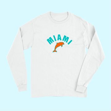 Discover Miami Men's Long Sleeves Retro Dolphin