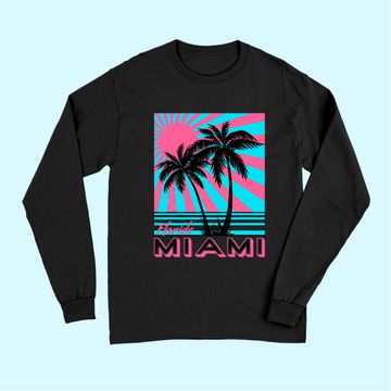 Discover Miami Men's Long Sleeves Florida Palm Trees